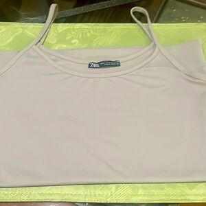 3.-Zara Tan Color Tank Top